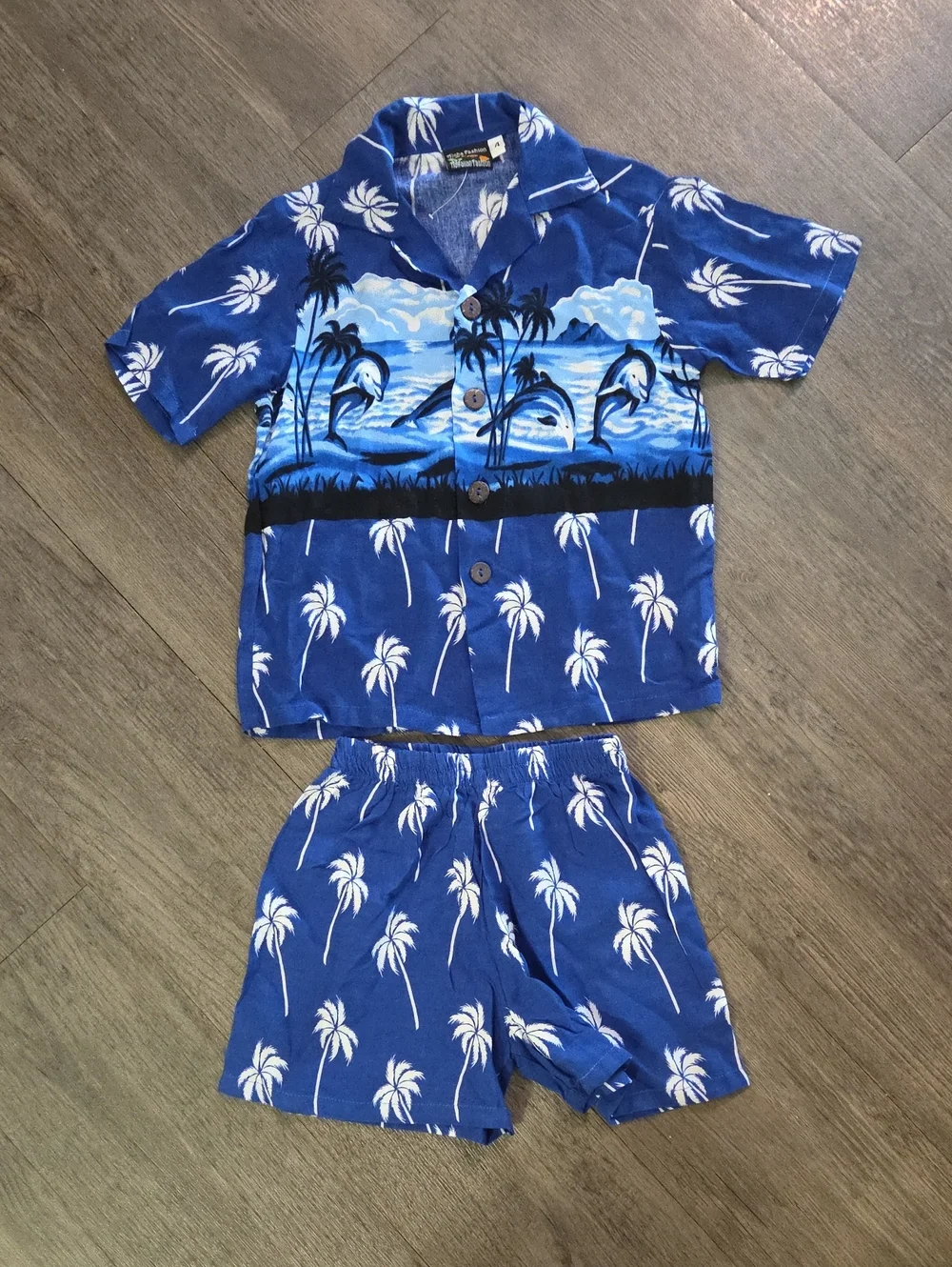Hawaiian Boys 2-Piece Set (Dolphins)